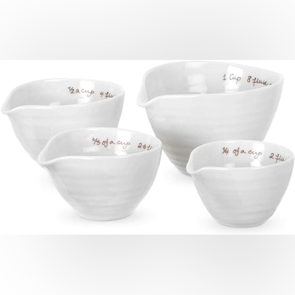 Portmeirion Sophie Conran White Measuring Cups | Set of 4 Measuring Cups